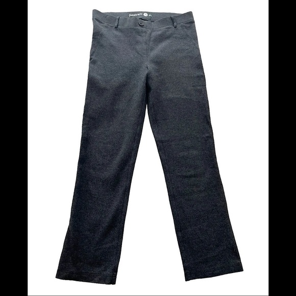 Betabrand Women's Sz Medium Petite Charcoal Gray Straight Leg  Dress Yoga Pants - Picture 2 of 8